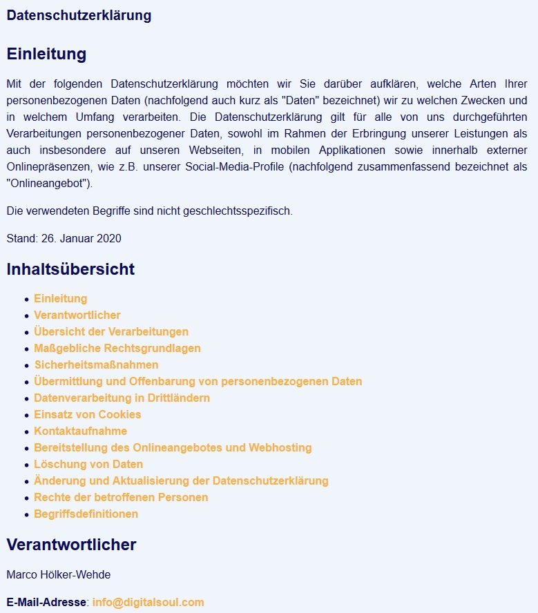 Datenschutz
