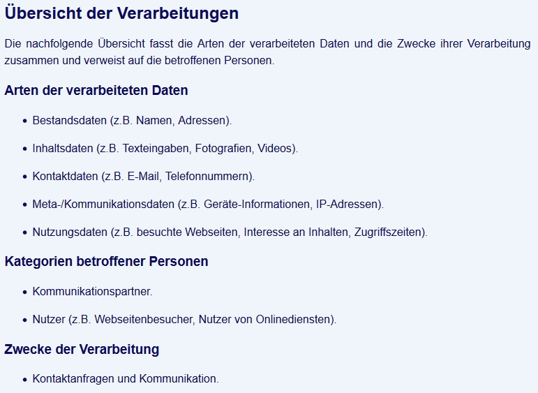 Datenschutz