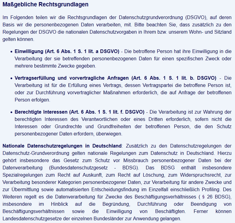 Datenschutz