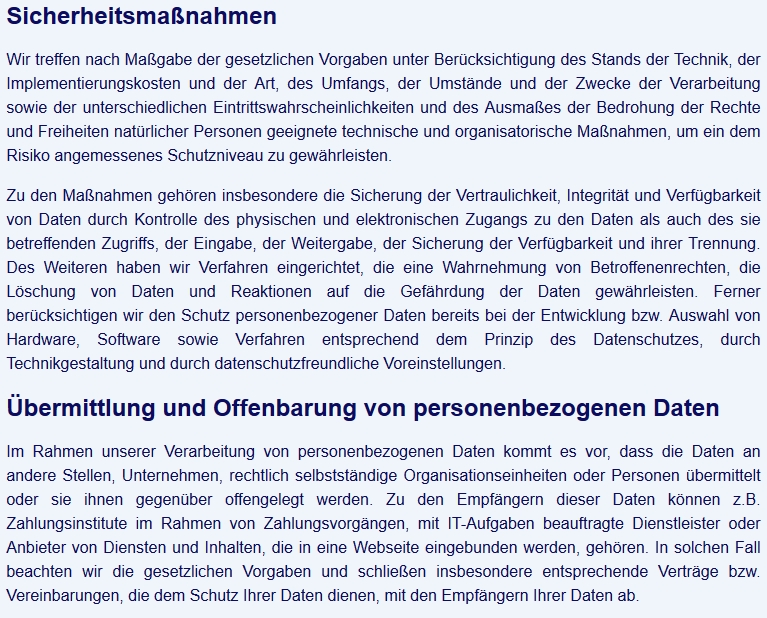 Datenschutz