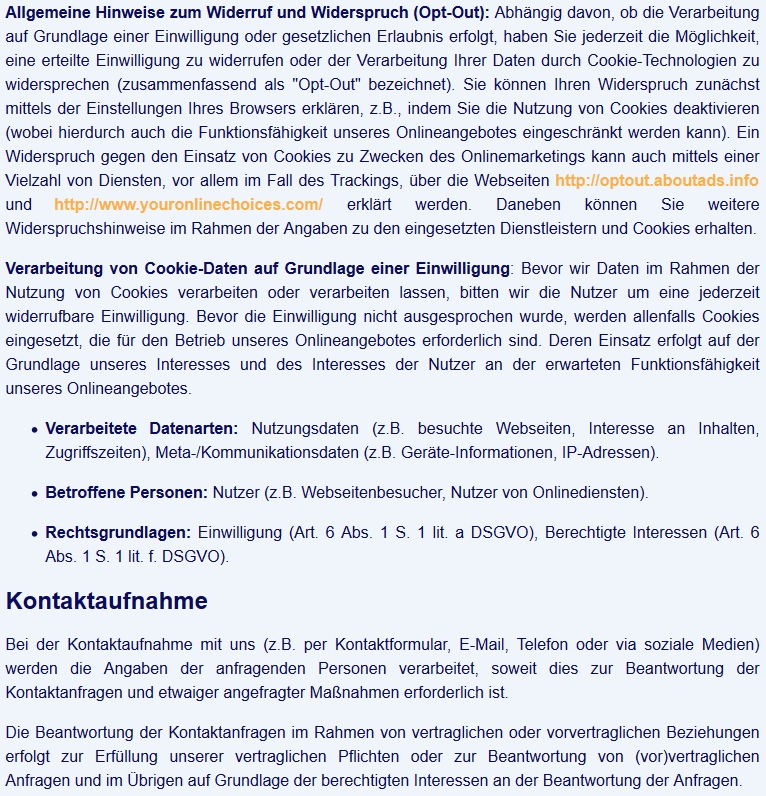 Datenschutz