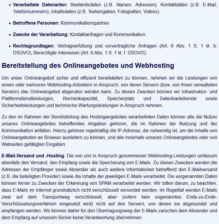 Datenschutz