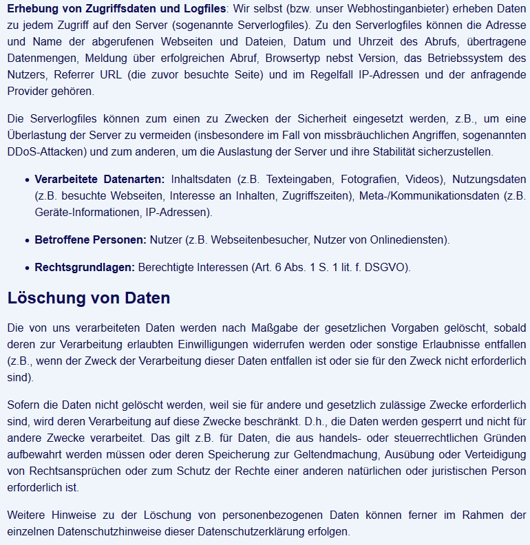Datenschutz
